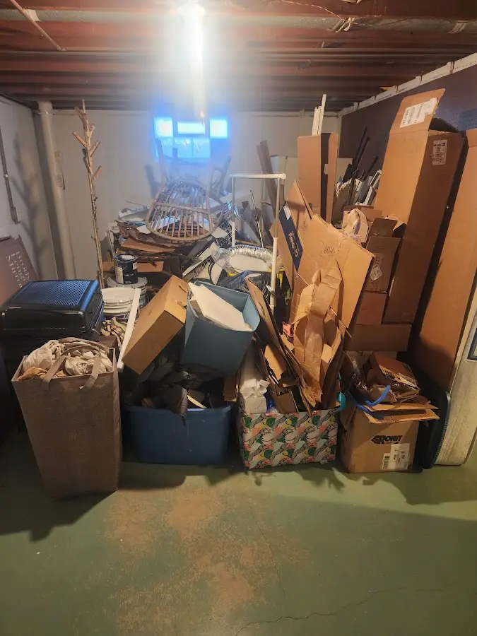 Roll-off dumpster container at job site for 2 Yard Dumpster Rental in Allentown